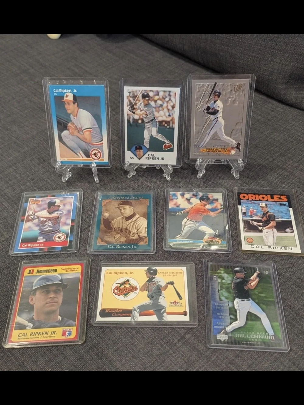Cal Ripken Jr 10 Card Lot 1987 Topps Fleer Ultra Stadium Club Orioles HOF